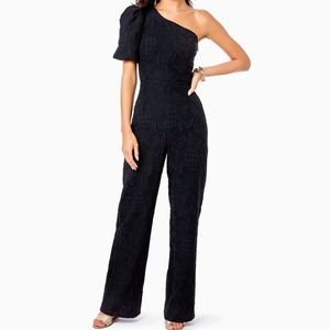 Lilly Pulitzer Brialyn One-Shoulder Jumpsuit - Onyx